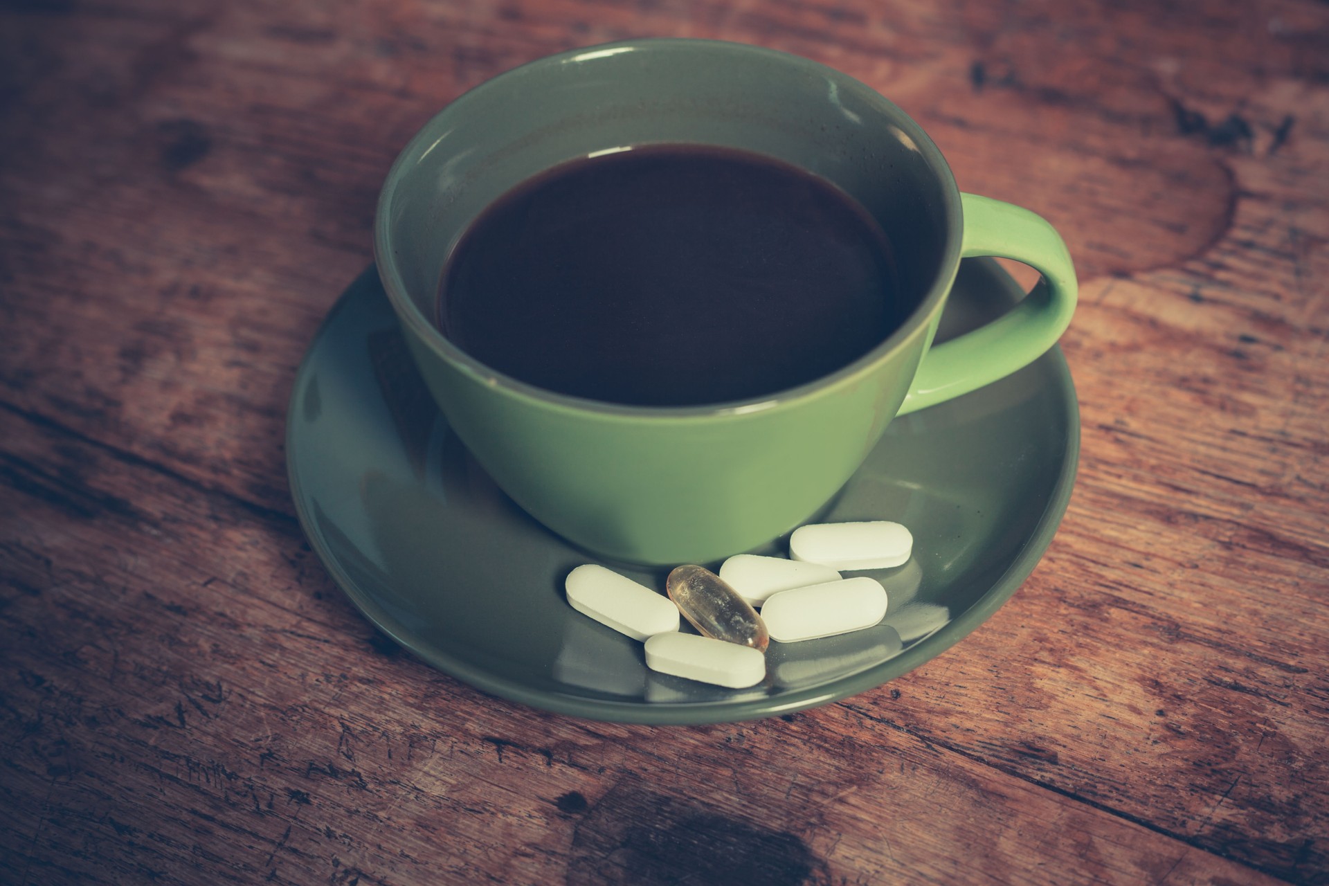 Coffee and pills